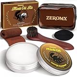 ZEROMX Mink Oil Leather Conditioner Kit with Storage...