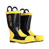 Fire Protective Boots, Heat, Non Slip Rubber, Emergency...