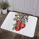 Christmas Red Bells Door Mat 18' x 30' Indoor/Outdoor...
