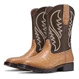 Rollda Cowboy Boots for Men Western Boots Men's Square...