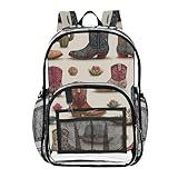 Glaphy Clear Backpack for Boys Girls, Western Cowboy...