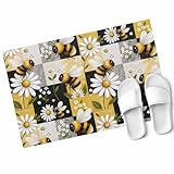 Bees Daisy Door Mat Indoor Entrance 24'x16', Rustic...