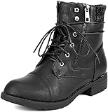 DREAM PAIRS Women's Lace Up Combat boots Ankle...