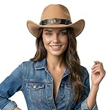 Souwgt Western Cowboy Hat for Men & Women – Wide...