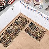 America 250th Anniversary 2 Pieces Non-Slip Kitchen Mat...