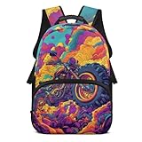 Zengppxfd Galaxy Motorcycle Lightweight Kids Backpacks...