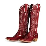 sexytag Butterfly Cowboy Boots for Women Embroidered...