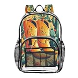 Glaphy Clear Backpack for Boys Girls, Western Cowboy...