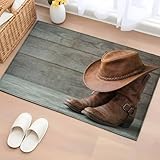 Area Rug 2 x 3 Ft, Cowboy Western Indoor Accent...