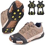 Outdoor 10-Tooth Crampons – Non-Slip Ice & Snow Shoe...