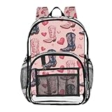 Selerdon Kids PVC Clear Backpack Valentines Cowboy...