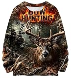 Famigani Bowhunter Deer Hunting Knitted Sweater Men...