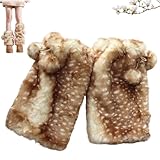 RJDJ Women's Fuzzy Deer Leg Warmers, Faux Fur Deer...