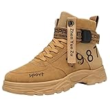 Minlaidian Large-size men's high-top hiking boots -...
