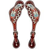 BAR H EQUINE Leather Spurs Straps for Adults Western...