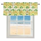 Cute Green Umbrella Valances for Windows Farmhouse...