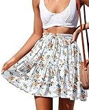 NASHALYLY Women's Summer Boho Floral Print Mini Skirt...