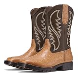 Rollda Cowboy Boots for Men Western Boots Men's Square...