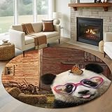 Round Rugs 5 Ft, Farm Panda Non Slip Area Rugs for...