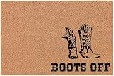 YFEYGSA Welcome Doormat Door Mat Gift Boots Off Corner...