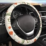 Boots Cowboy Hat Cactus Print Steering Wheel Cover, Car...