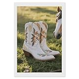 RLDOBOFE Cowboy Boots Diamond Painting Kits for...