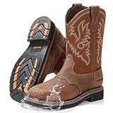 HISEA NINGO Soft Toe Cowboy Work Boots for Men,...