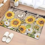 Bathroom Rugs 2x3 Ft, Farmhouse Sunflowers Non Slip...