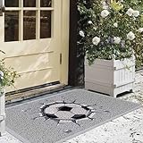 Welcome Door Mat Abstract Football,Non-Slip Floor...