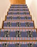 Independence Day Non-Slip Stair Treads for Wooden Steps...
