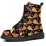 nabbig Women's Men's Pizza Boots Combat Boot Lace Up...