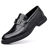 Chen Lin Men Metal Buckle Slip On Loafers Leather Dress...