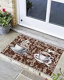 Welcome Doormat Farm Coffee Drink Candy Coffee Beans...