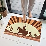 Door Mat, Western Cowboy American Wild West Front Door...