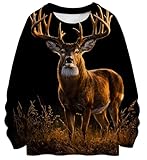 Fashiononly Whitetail Deer Buck Hunting Knitted Sweater...