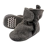 Hudson Baby Unisex Cozy Fleece Booties, Dark Gray, 6-12...