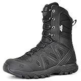 XPETI Mens Tactical Boots 8' Waterproof Black Combat...