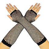 monochef Fishnet Gloves Fingerless Women Arm Sleeves...