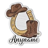 Custom Horseshoe Name Patch Personalized Western...
