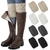 Clothirily 4 Pairs Boot Socks for Women - Winter Warm...