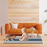 YOKOU Kitchen Rugs,Stripes and Stars Independence Day...