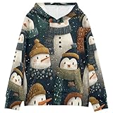 IRYULJX Kids Sweatshirts Classic Penguin and Snowman...