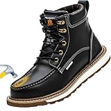 KELODON Waterproof Steel Toe Boots For Men-6' Leather...