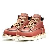 COOLJOB Goodyear Welt Steel Toe Shoes for Men, Full...