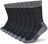 suaskk Men's Crew Work Boot Socks, Thick Cushioned...
