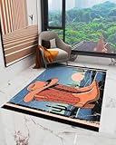 Retro Western Cowboy Boots Area Rug, Living Room &...