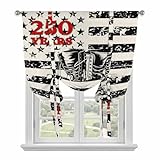 RisQiten 250 Anniversary USA Flag Tie Up Curtains for...