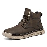 WUBENHUANSHOE Men's Retro Leather Hiking Boots Outdoor...