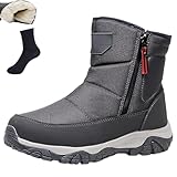 Men’s Waterproof Orthotic Winter Work Boots, Fleece...