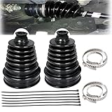 2PCS CV Boot with 4 Stainless Steel Clamps,6 Cable...